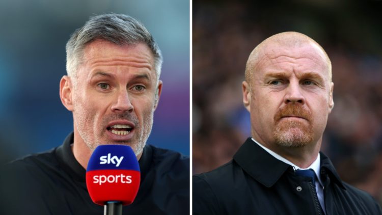Jamie Carragher and former Everton manager Sean Dyche.