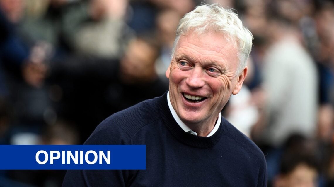 David Moyes smiles ahead of Everton's game against Manchester City.