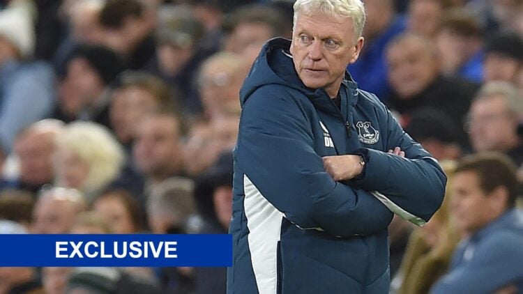 David Moyes, Everton manager, during Tottenham game