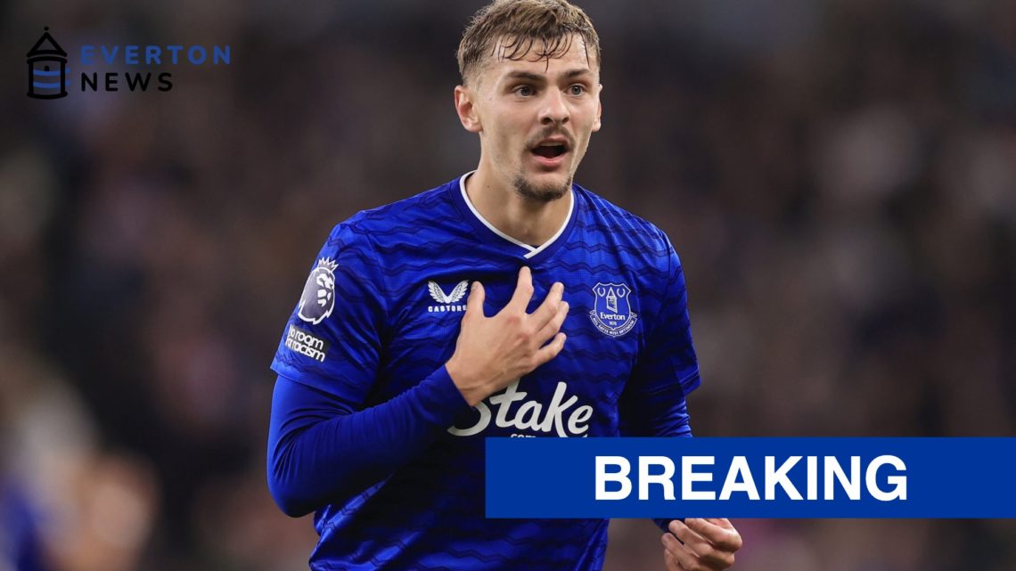 Kiernan Dewsbury-Hall reacts furing Everton's draw against West Ham.