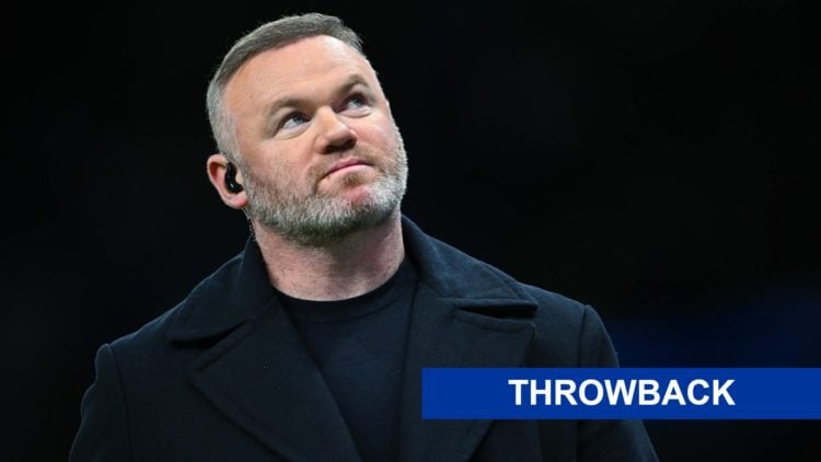 Wayne Rooney doing punditry work with the throwback tag overlayed (right)