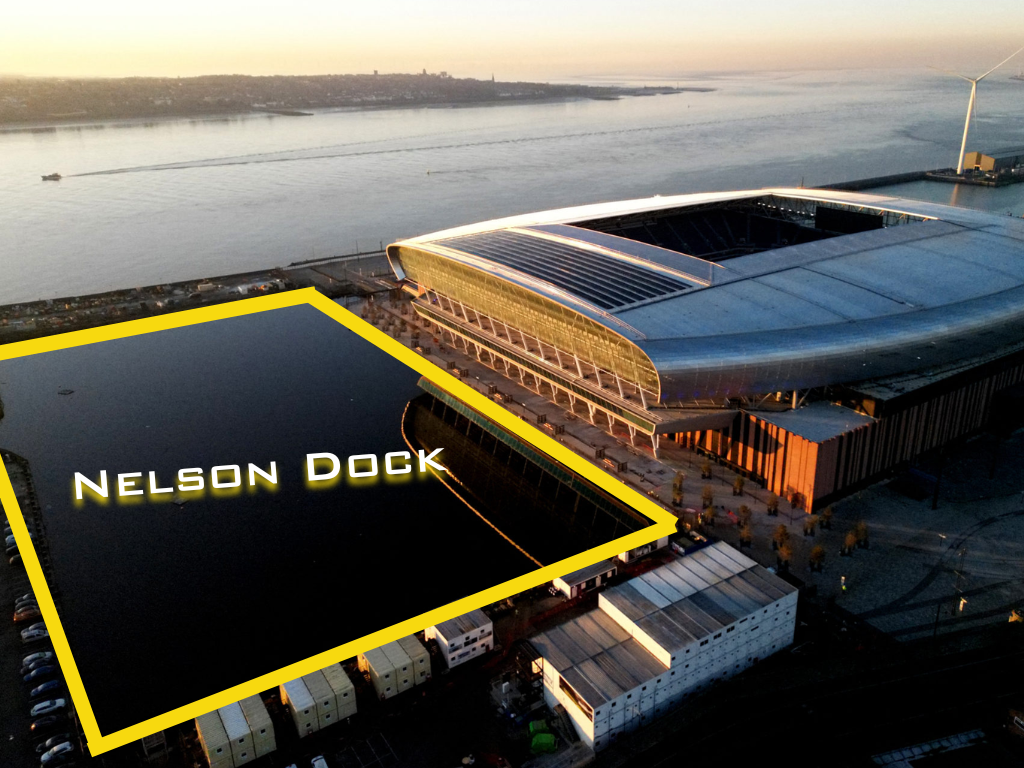 Nelson Dock, next door to Everton's Hill Dickinson Stadium at Bramley Moore Dock