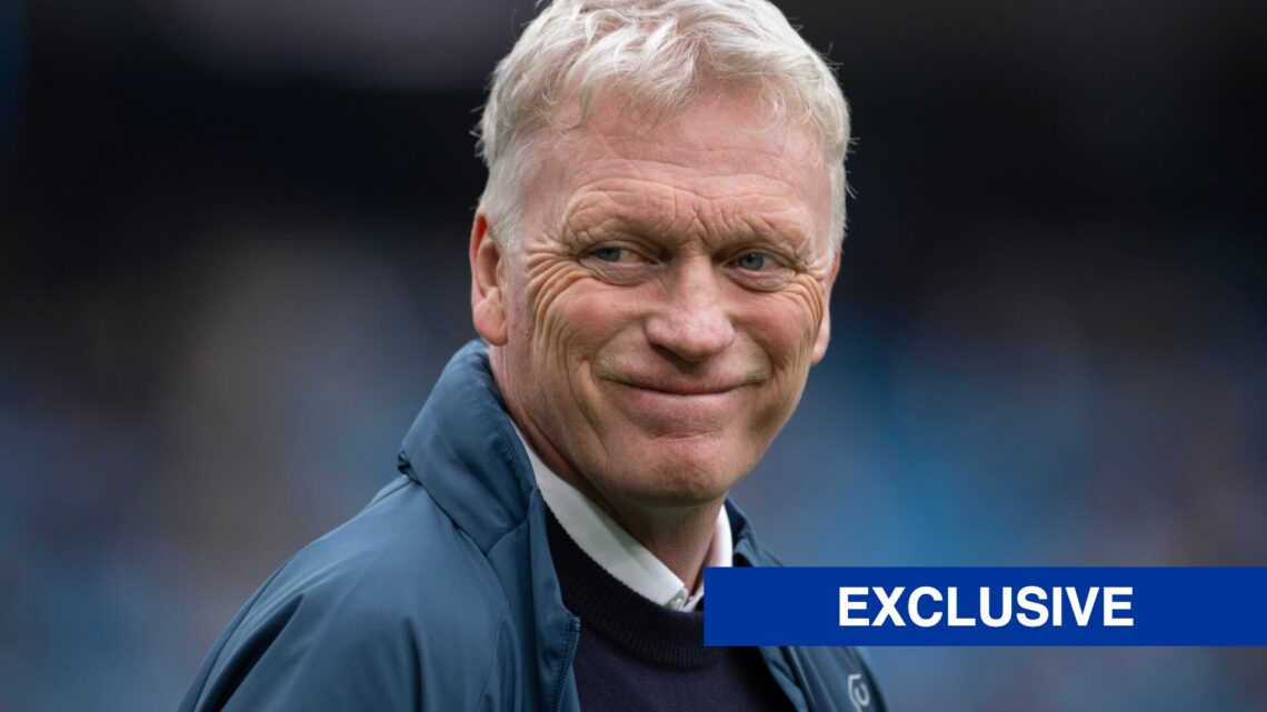 David Moyes smiles during Manchester City vs Everton at the Etihad Stadium.