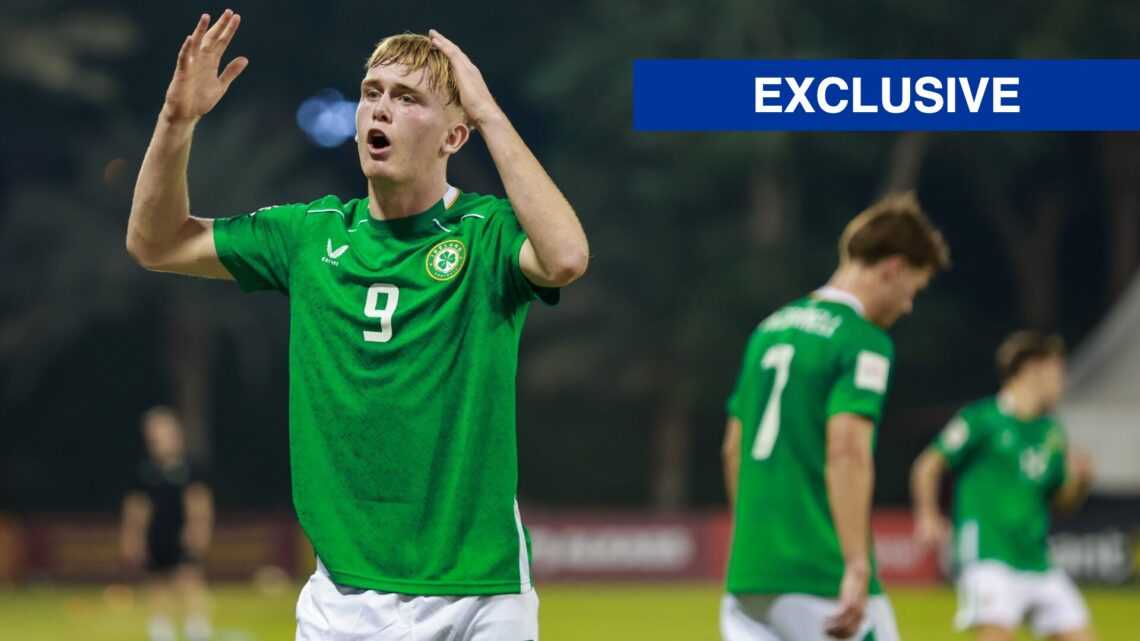 Michael Noonan reacts during Republic of Ireland vs Paraguay at the FIFA Under-17 World Cup.
