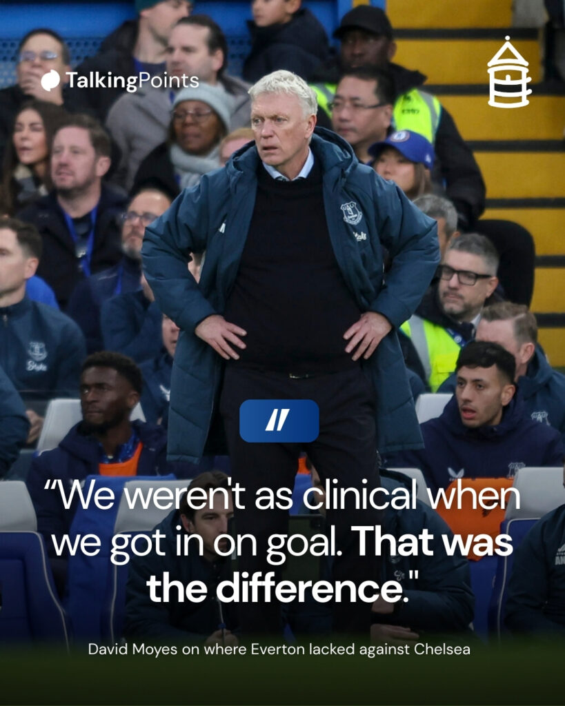 David Moyes on Everton's loss to Chelsea.
