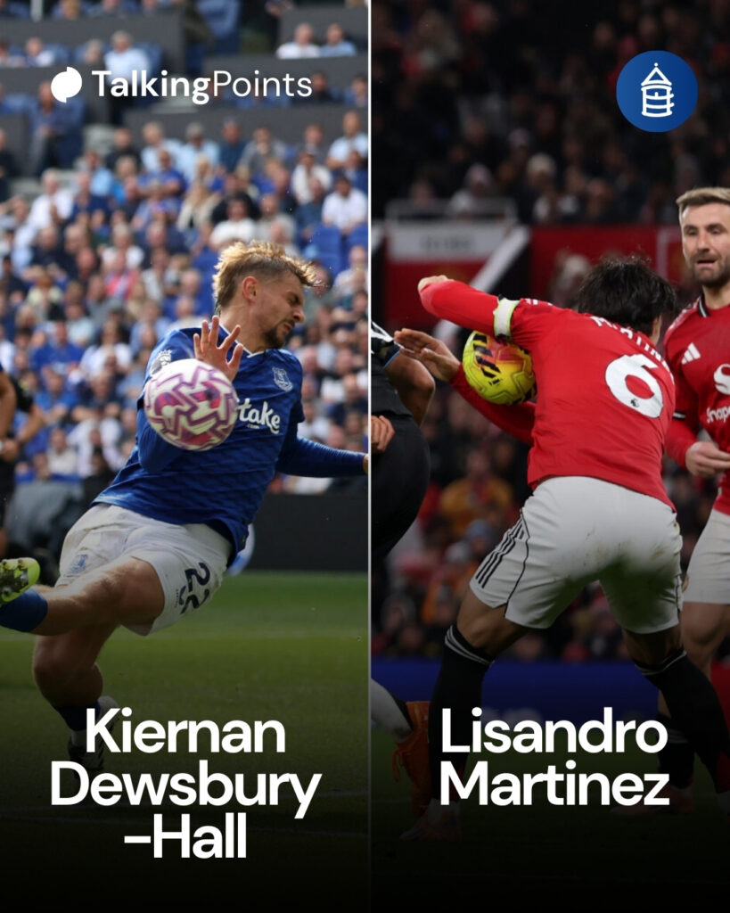 A comparison to two Premier League penalty decisions against Kiernan Dewsbury-Hall and Lisandro Martinez.