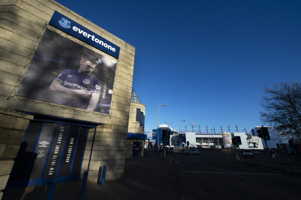 Everton's clubshop, Everton One, in November 2018