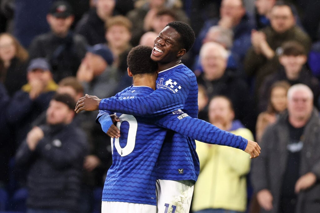 Everton duo Iliman Ndiaye and Thierno Barry.