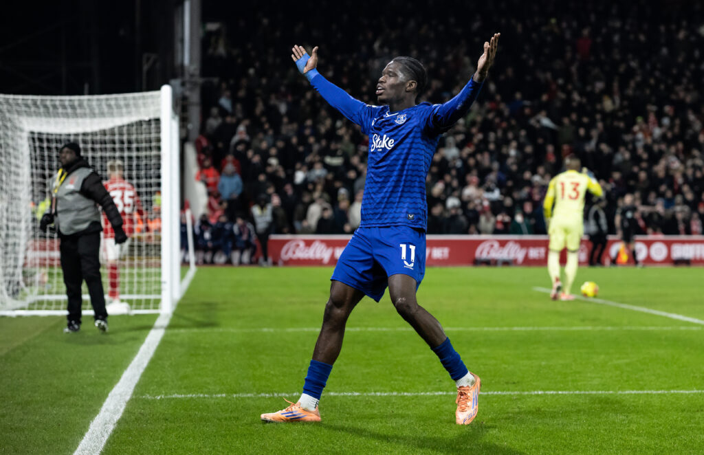 Everton striker Thierno Barry.