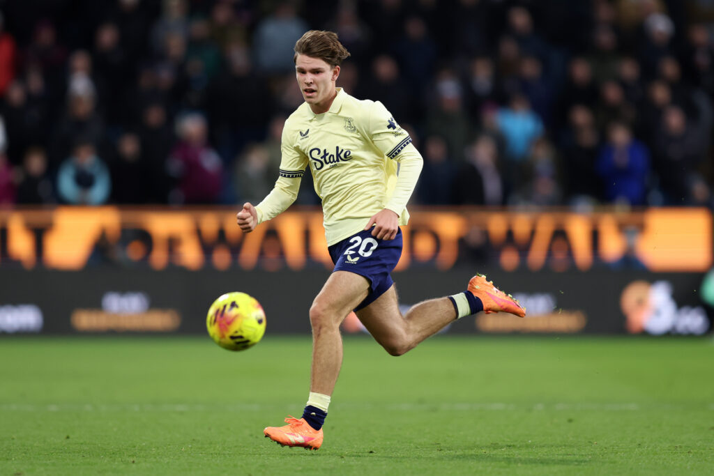 Everton winger Tyler Dibling.