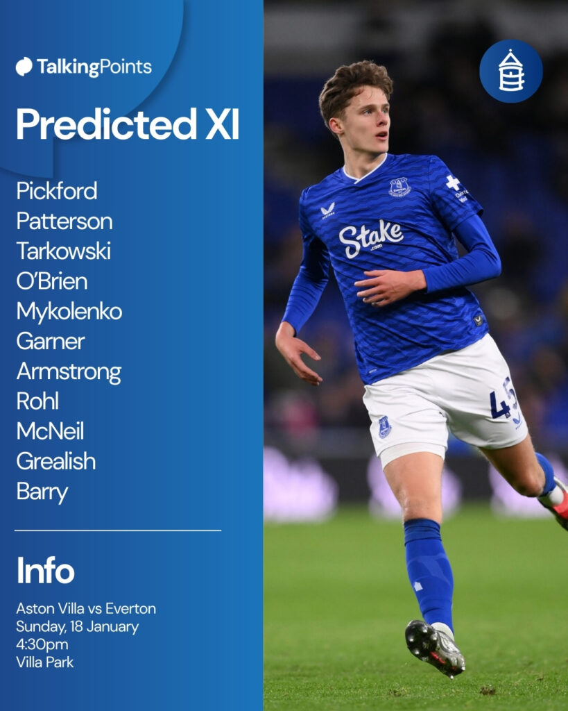 Harrison Armstrong in action for Everton in the Premier League against Brentford.