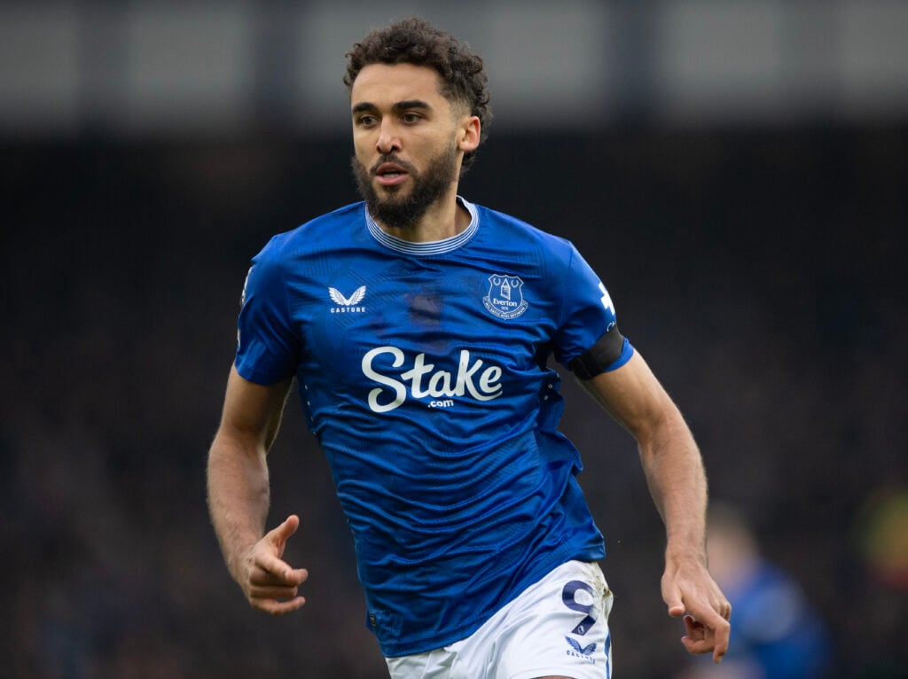 Dominic Calvert-Lewin playing for Everton.