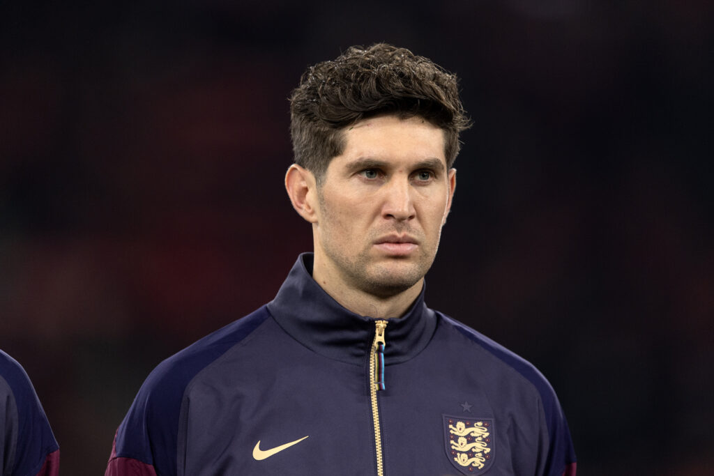 John Stones ahead of playing for England.
