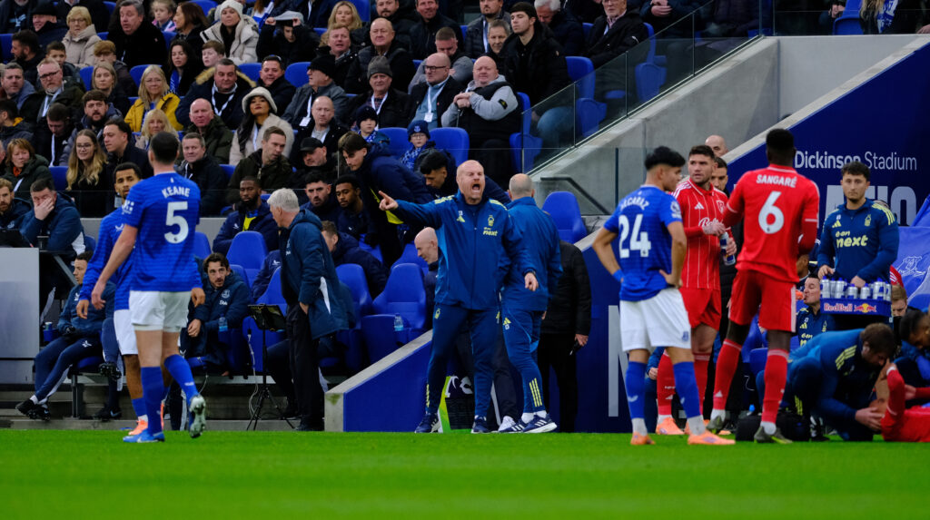 Nottingham Forest Head Coach Sean Dyche seen during the