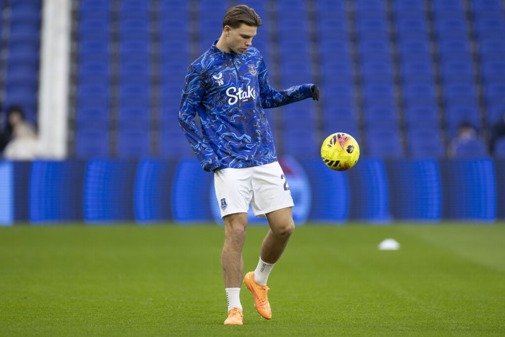 Everton winger Tyler Dibling.