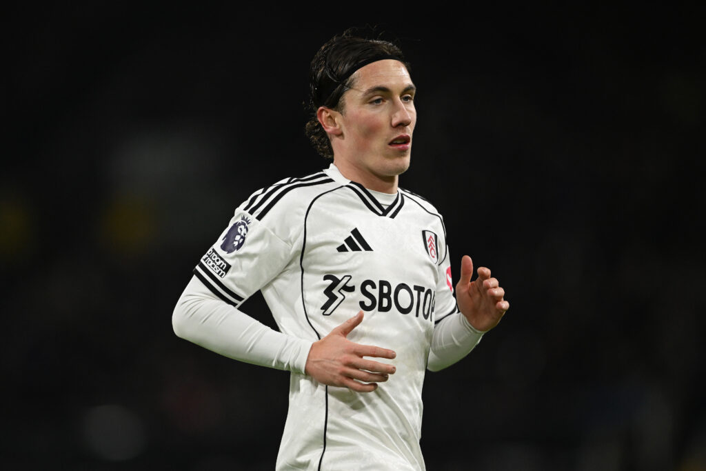 Harry Wilson playing for Fulham.