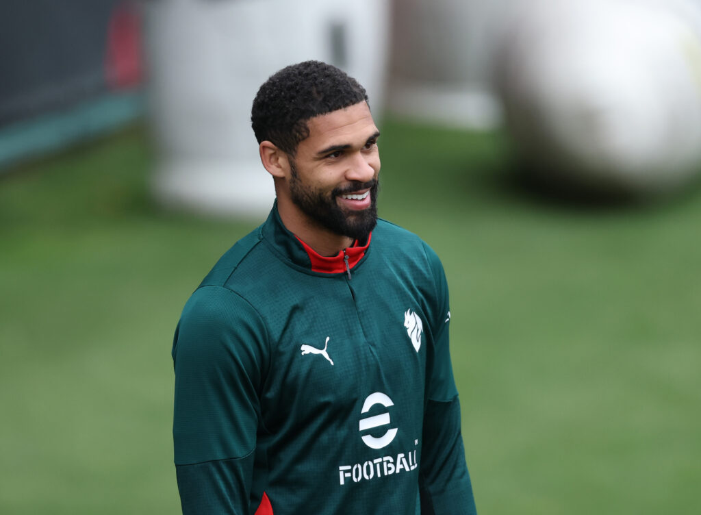 Ruben Loftus-Cheek in training with AC Milan.