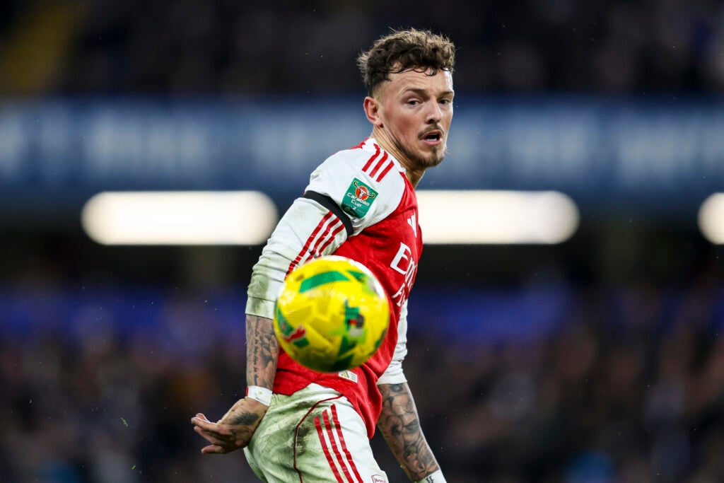 Ben White in action for Arsenal.