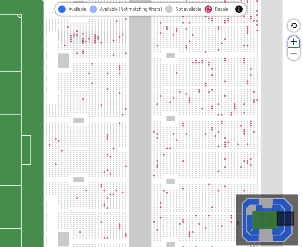 Hill Dickinson Stadium ticket availability for Everton vs Wolves.