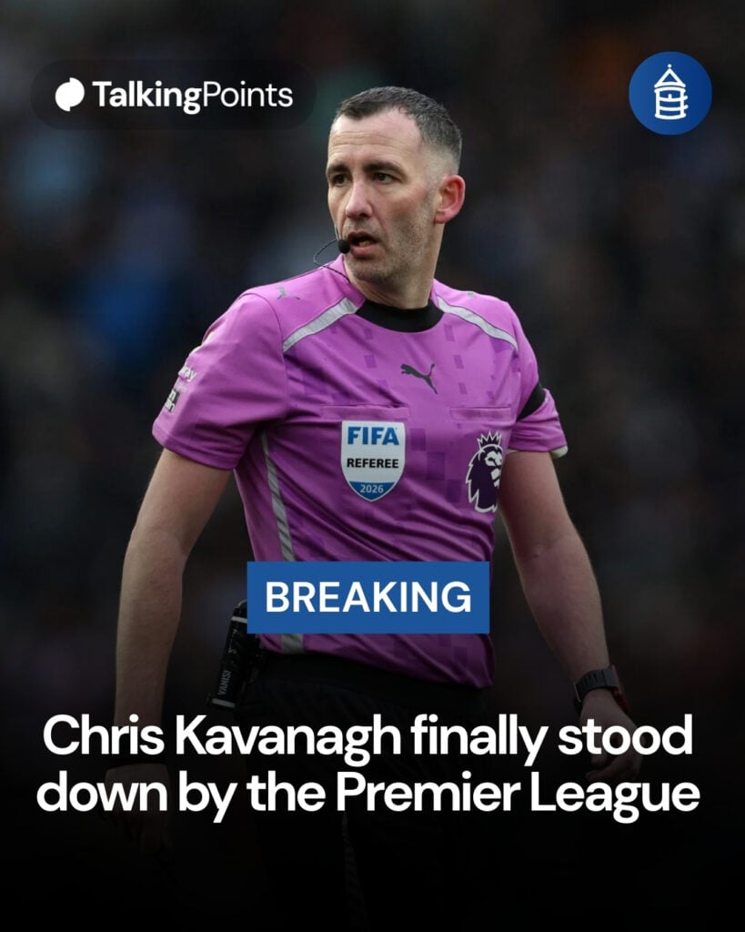 Chris Kavanagh finally stood down by the Premier League.