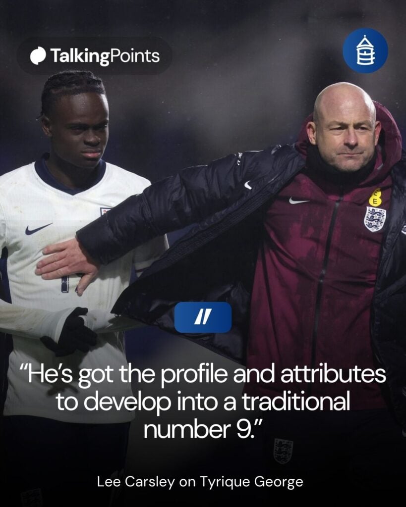 Lee Carsley on Tyrique George.