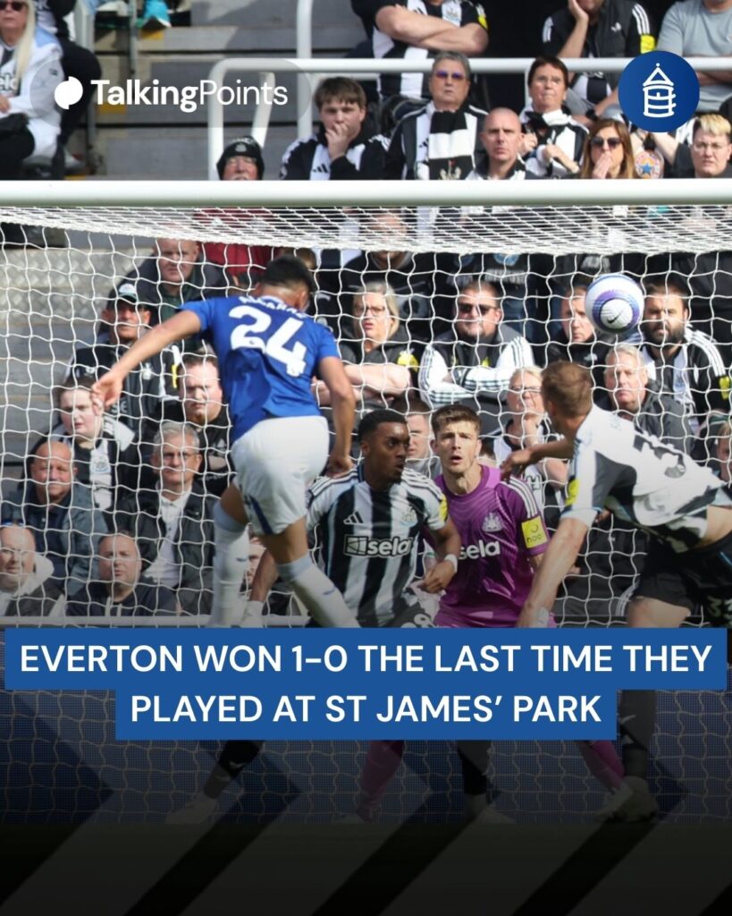 Everton vs Newcastle United statistic.