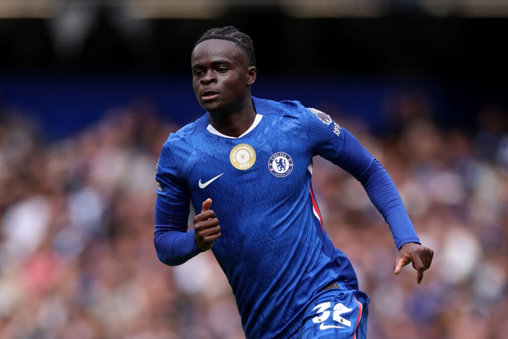 Tyrique George playing for Chelsea.