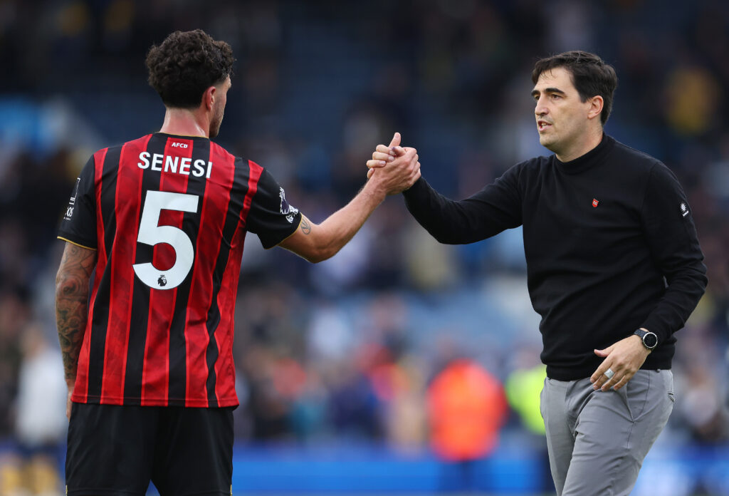 Marcos Senesi and Andoni Iraola.