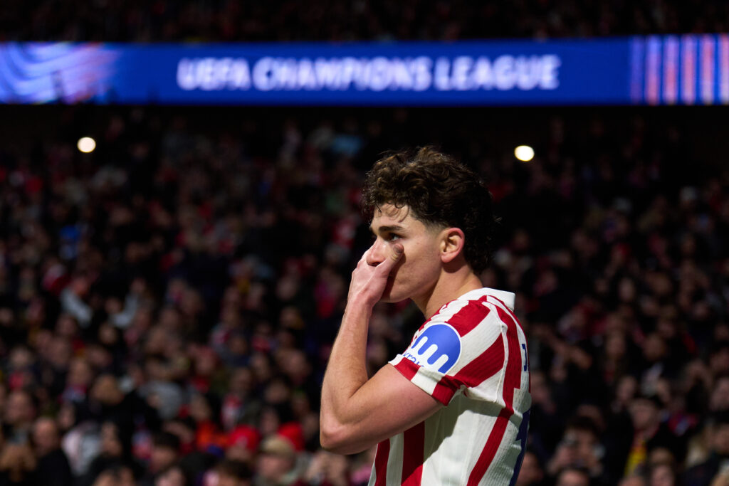 Julian Alvarez playing for Atletico Madrid.