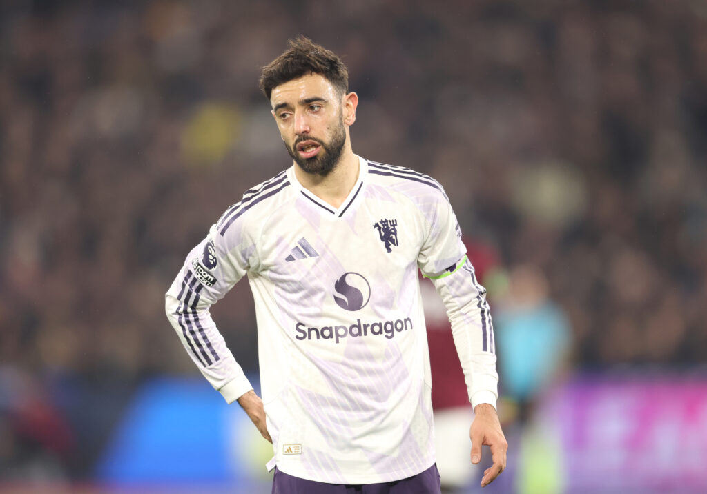 Bruno Fernandes playing for Manchester United.