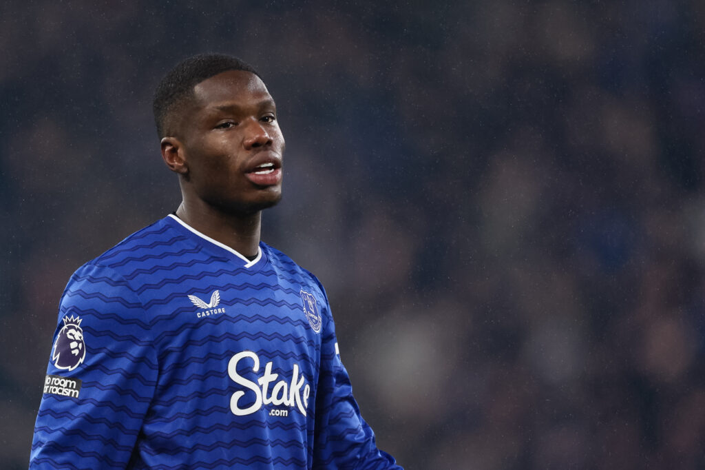 Thierno Barry in action for Everton