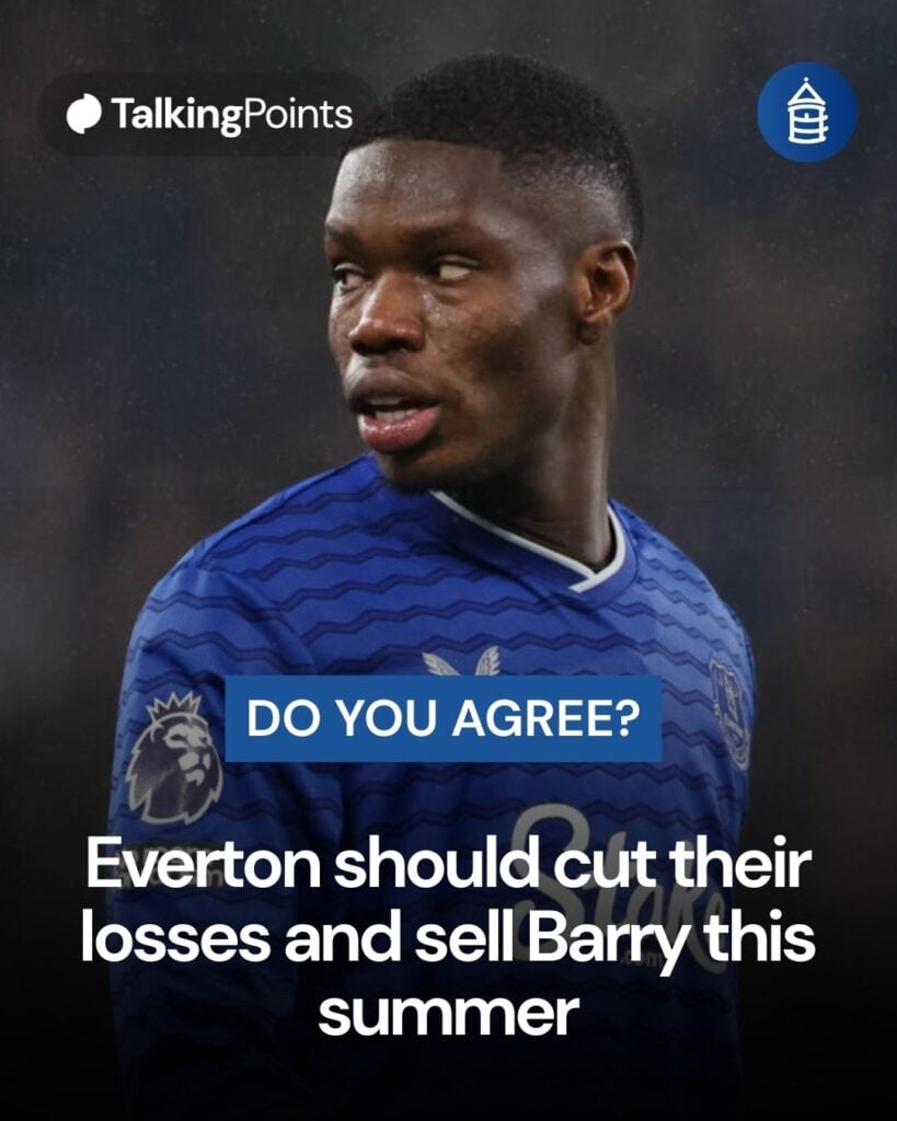 Everton striker Thierno Barry.