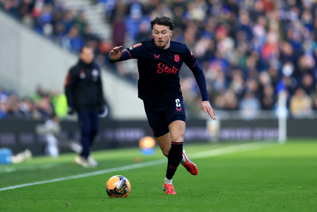 Nathan Patterson on the ball for Everton.