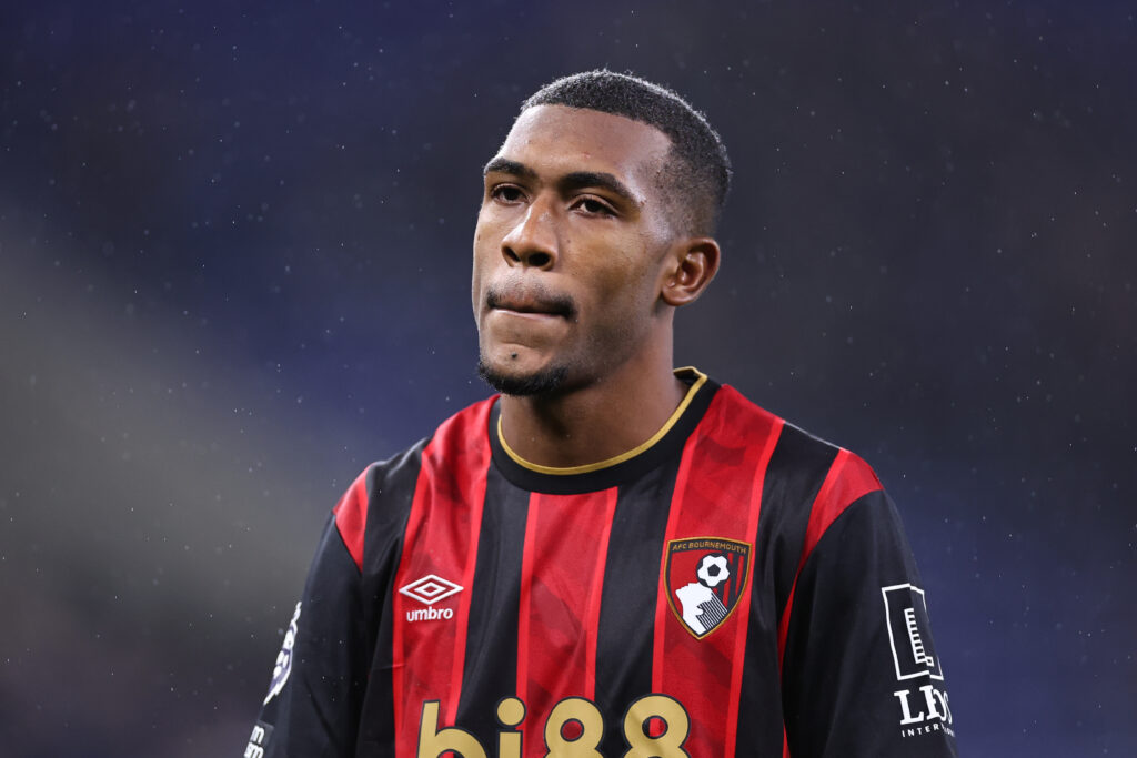 Rayan playing for Bournemouth.