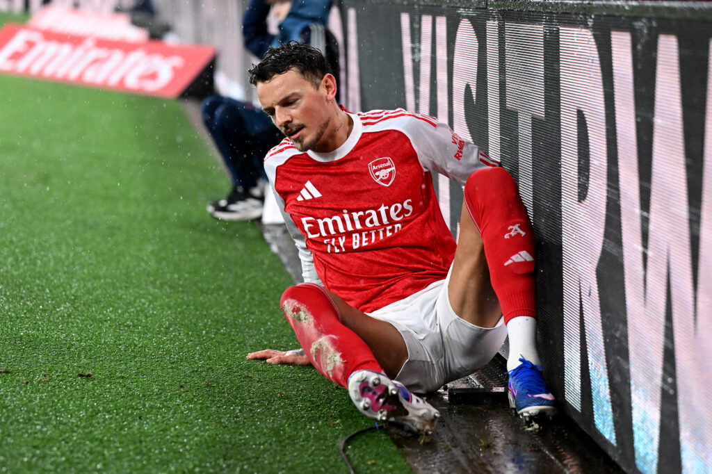 Ben White in action for Arsenal