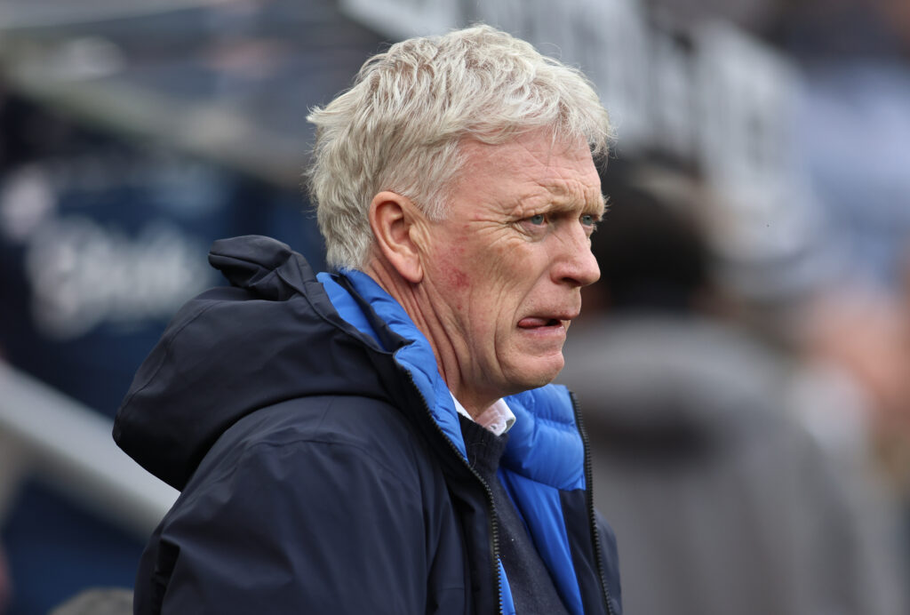 David Moyes managing Everton.