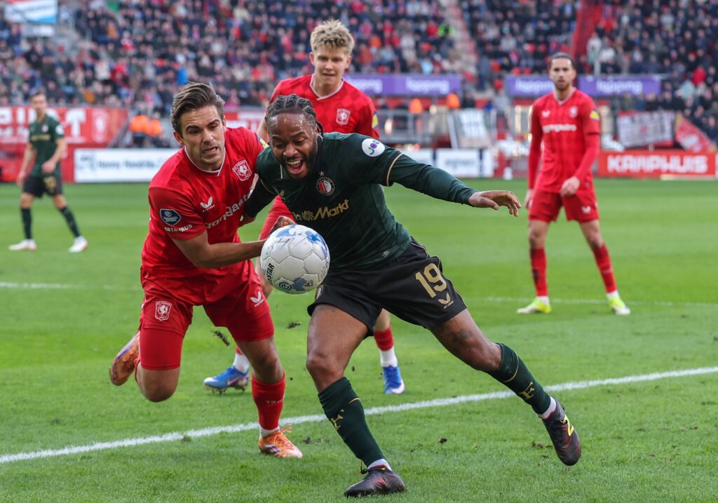 Raheem Sterling playing for Feyenoord.