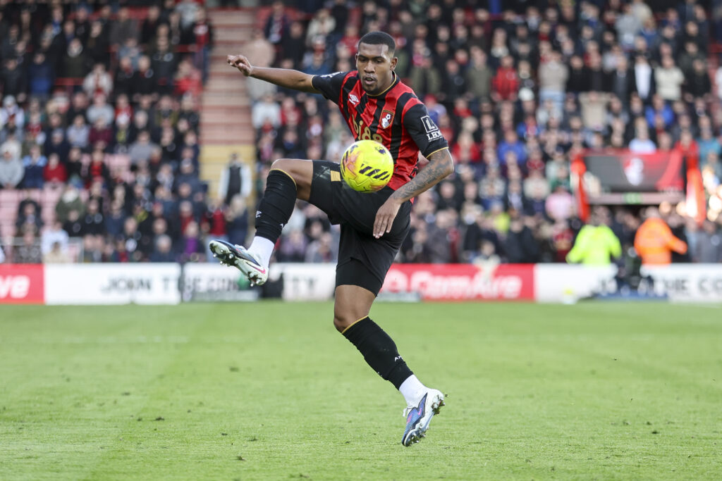 Rayan controls the ball for Bournemouth.