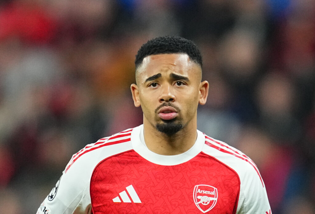 Gabriel Jesus playing for Arsenal.