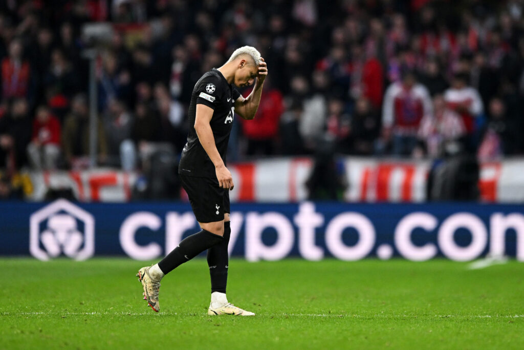 Richarlison playing for Tottenham Hotspur.