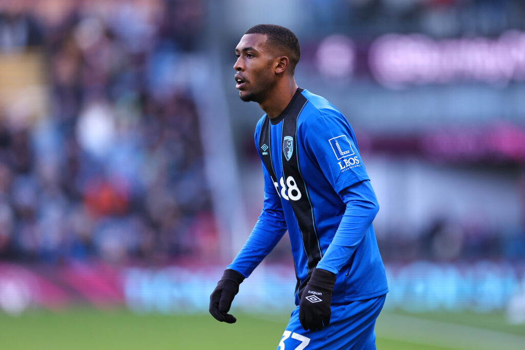 Rayan playing for Bournemouth.