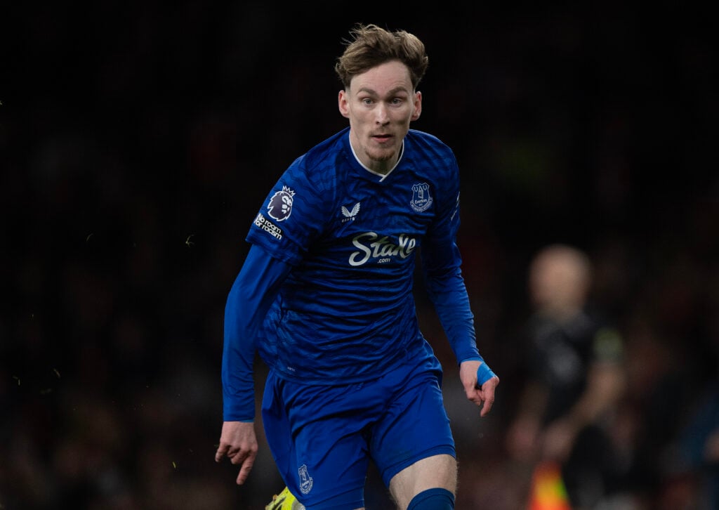 James Garner playing for Everton.