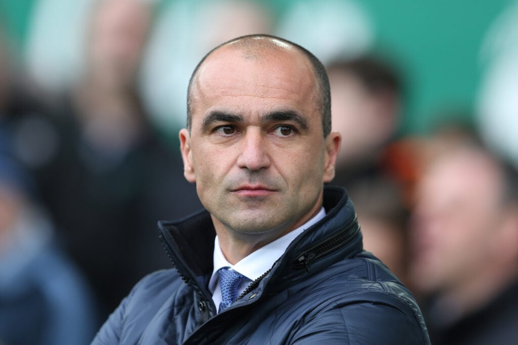 Roberto Martinez managing Everton.