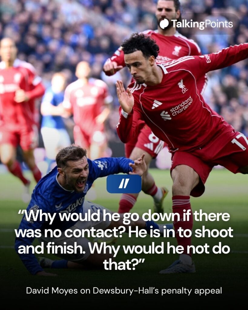 Kiernan Dewsbury-Hall of Everton is challenged by Curtis Jones of Liverpool during the Premier League match between Everton and Liverpool