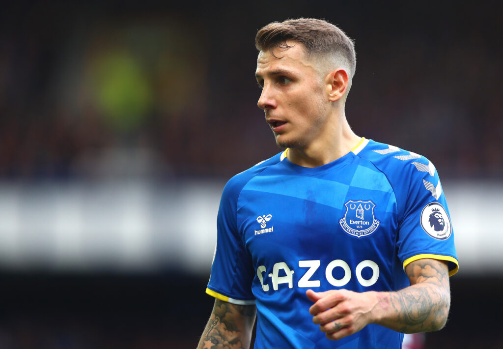 Everton left-back Lucas Digne.