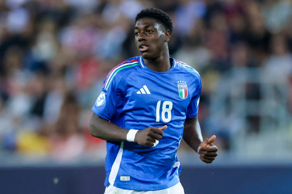 Issa Doumbia playing for Italy U21s.