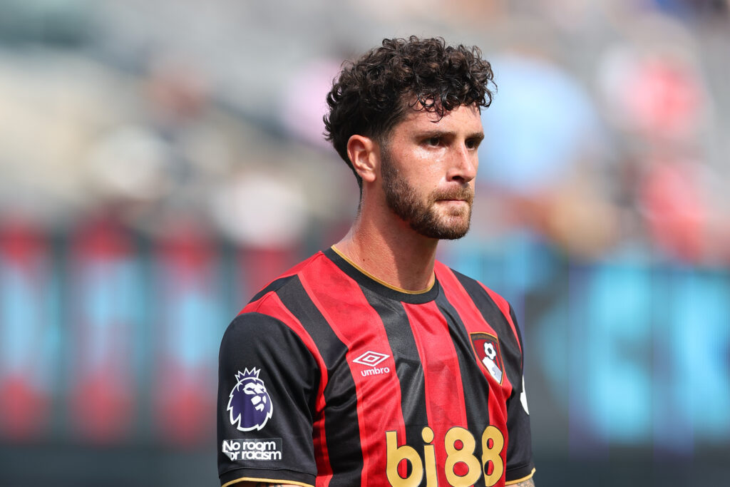 Marcos Senesi playing for Bournemouth.