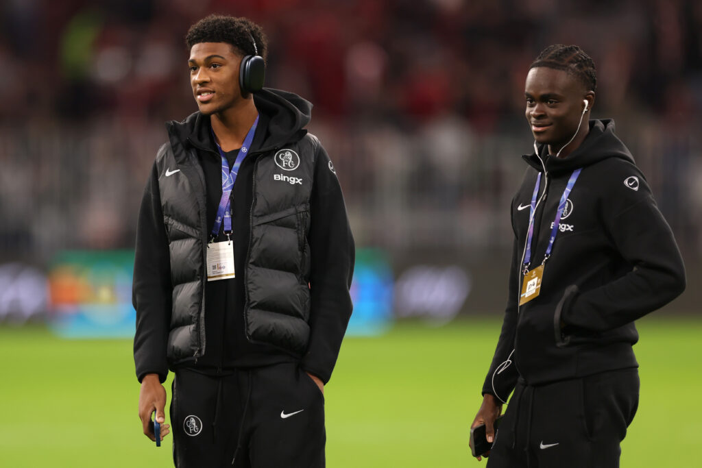 Tyrique George and Josh Acheampong ahead of playing for Everton.