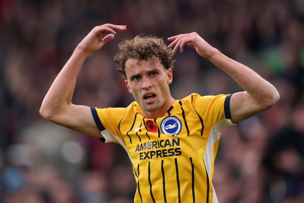 Mats Wieffer playing for Brighton.
