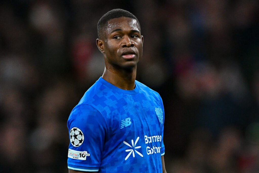 Bayer Leverkusen striker Christian Kofane.